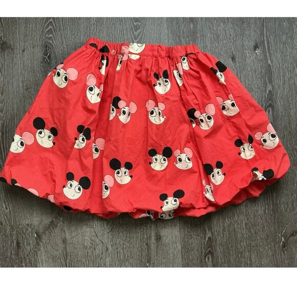 Mini Rodini Rare Ritzratz Red Bubble Skirt 100% Organic Cotton Size 140/146 - Picture 1 of 8